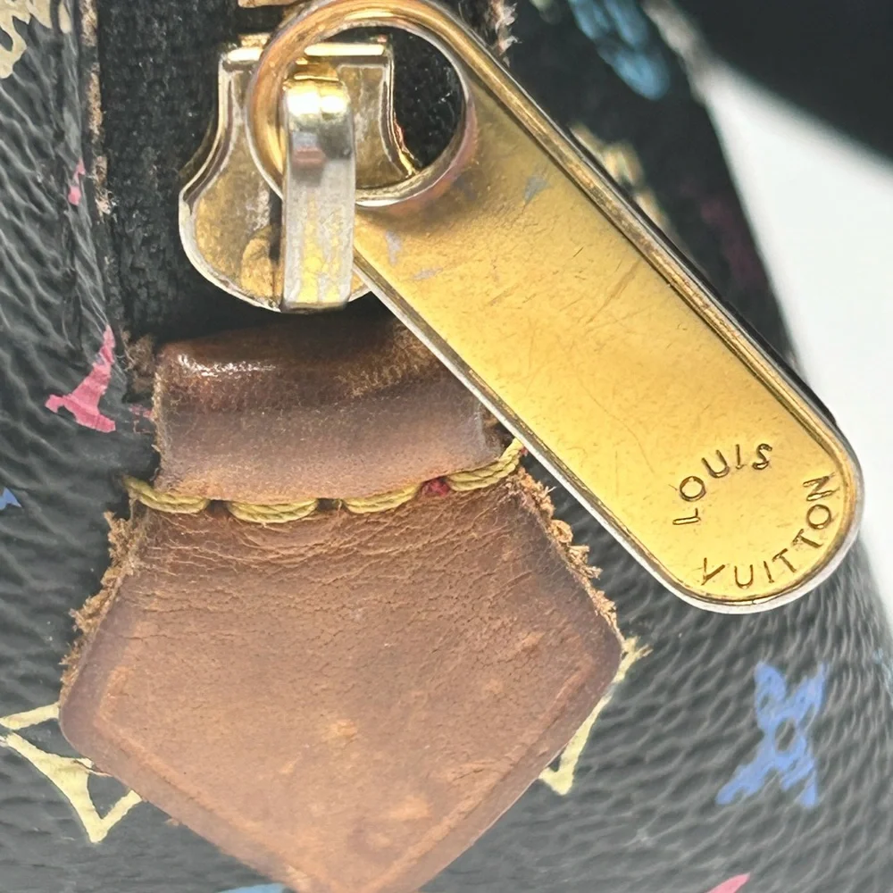 Louis Vuitton Takashi Murakami Black Multicolore Monogram w/Hot Pink Interior